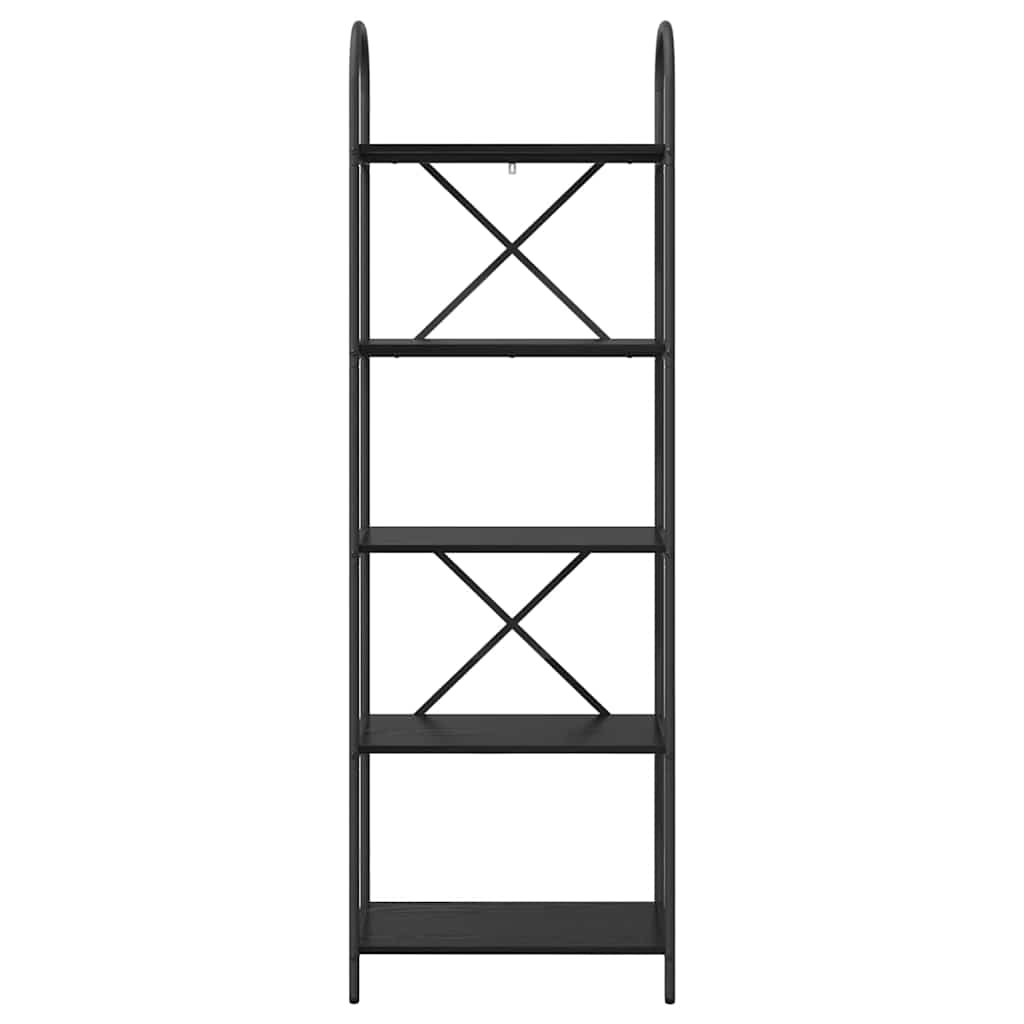 vidaXL Ράφι Βιβλίων Μαύρη δρυς 60 x 30 x 183 εκ Επεξεργασμένο ξύλο