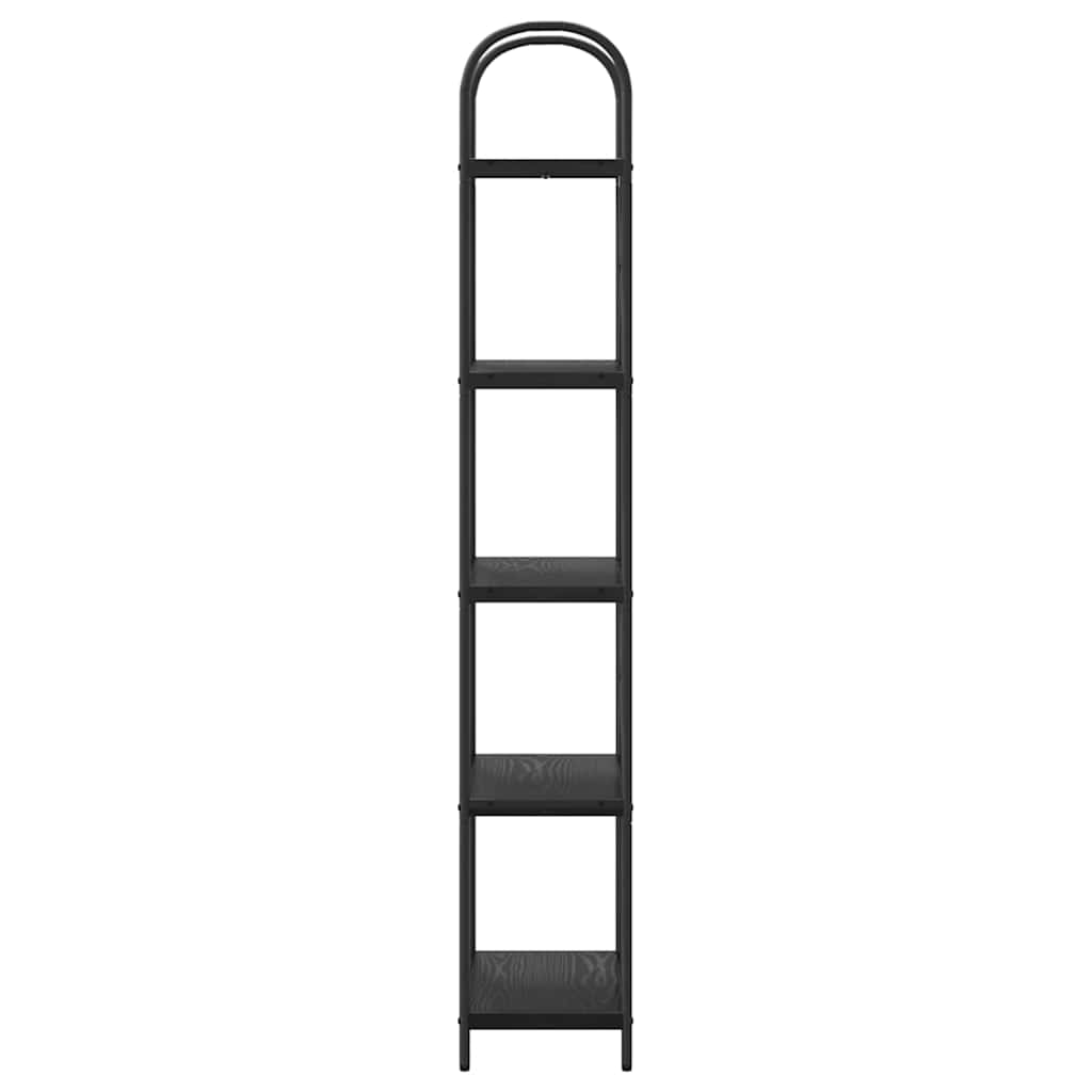 vidaXL Ράφι Βιβλίων Μαύρη δρυς 60 x 30 x 183 εκ Επεξεργασμένο ξύλο