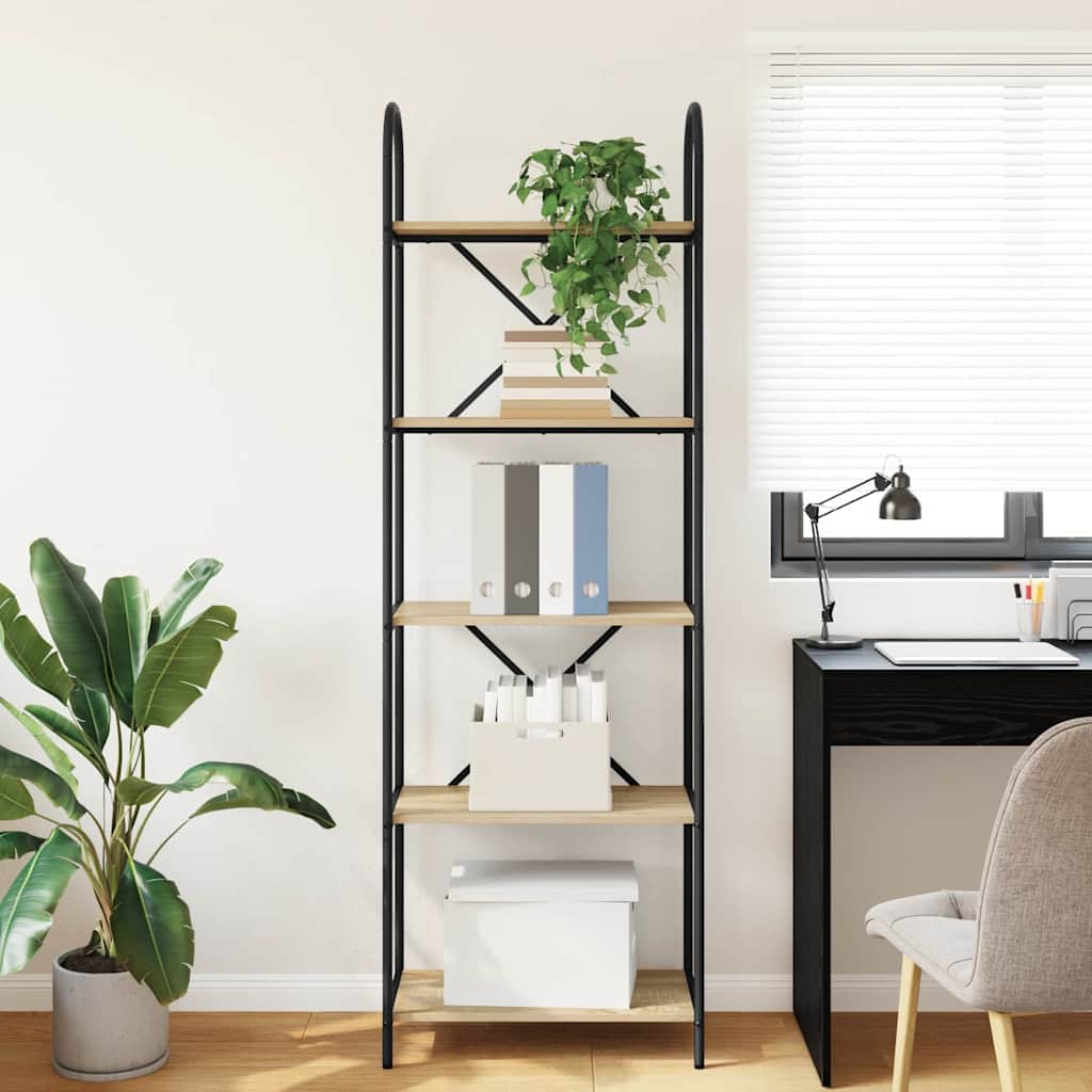 vidaXL Ράφι Βιβλίων Sonoma Δρυς 60 x 30 x 183 εκ Επεξεργασμένο ξύλο