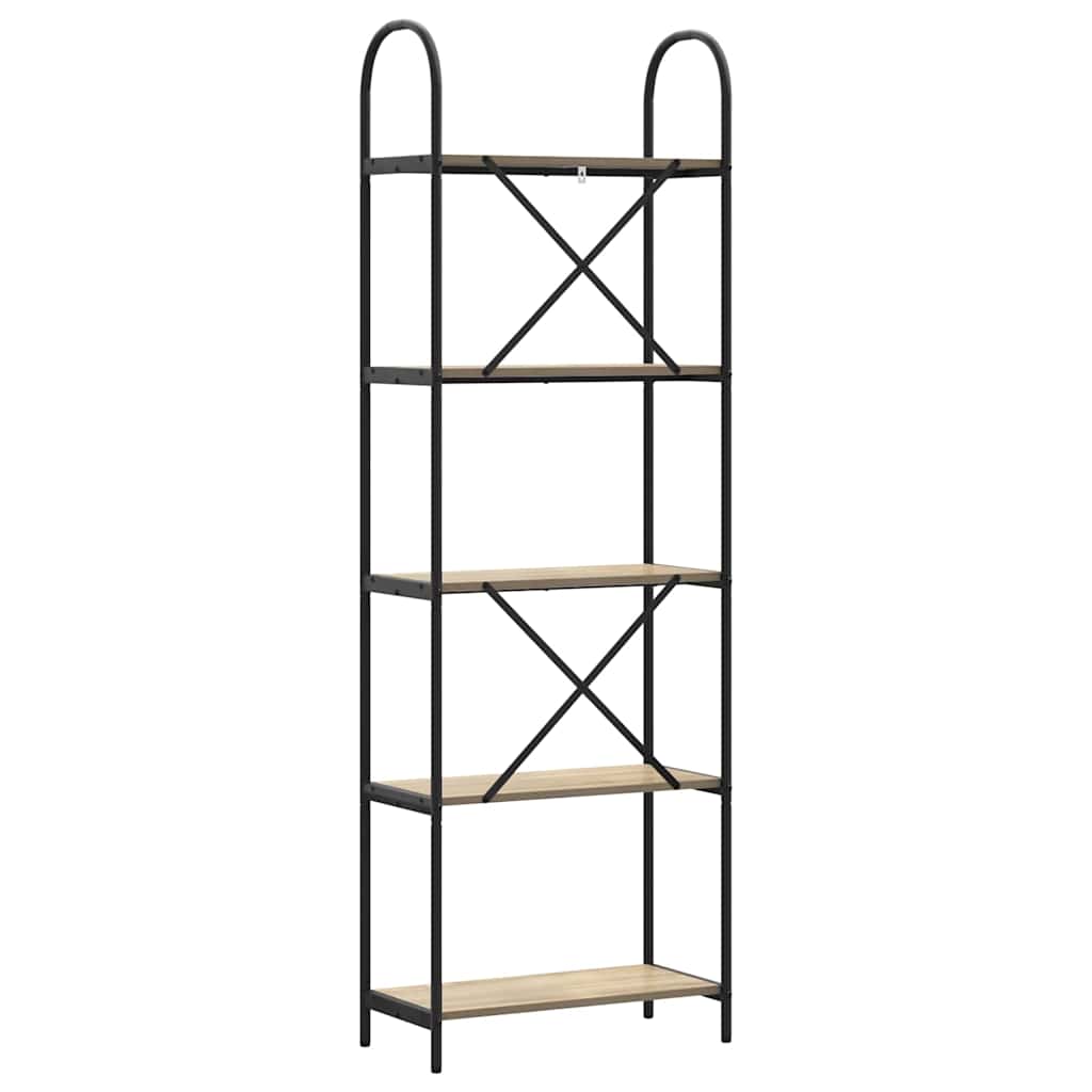 vidaXL Ράφι Βιβλίων Sonoma Δρυς 60 x 30 x 183 εκ Επεξεργασμένο ξύλο