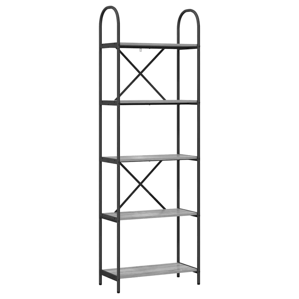 vidaXL Ράφι Βιβλίων Γκρι sonoma 60 x 30 x 183 εκ Επεξεργασμένο ξύλο