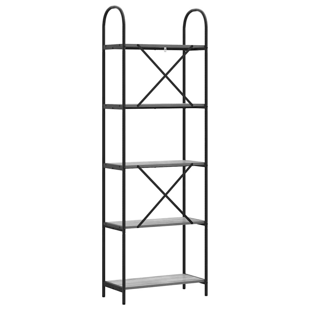 vidaXL Ράφι Βιβλίων Γκρι sonoma 60 x 30 x 183 εκ Επεξεργασμένο ξύλο