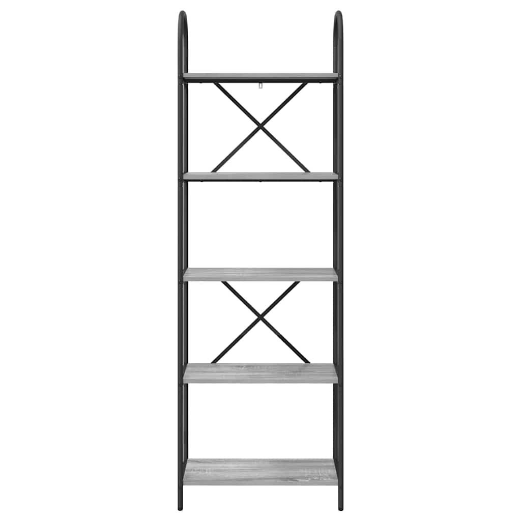 vidaXL Ράφι Βιβλίων Γκρι sonoma 60 x 30 x 183 εκ Επεξεργασμένο ξύλο