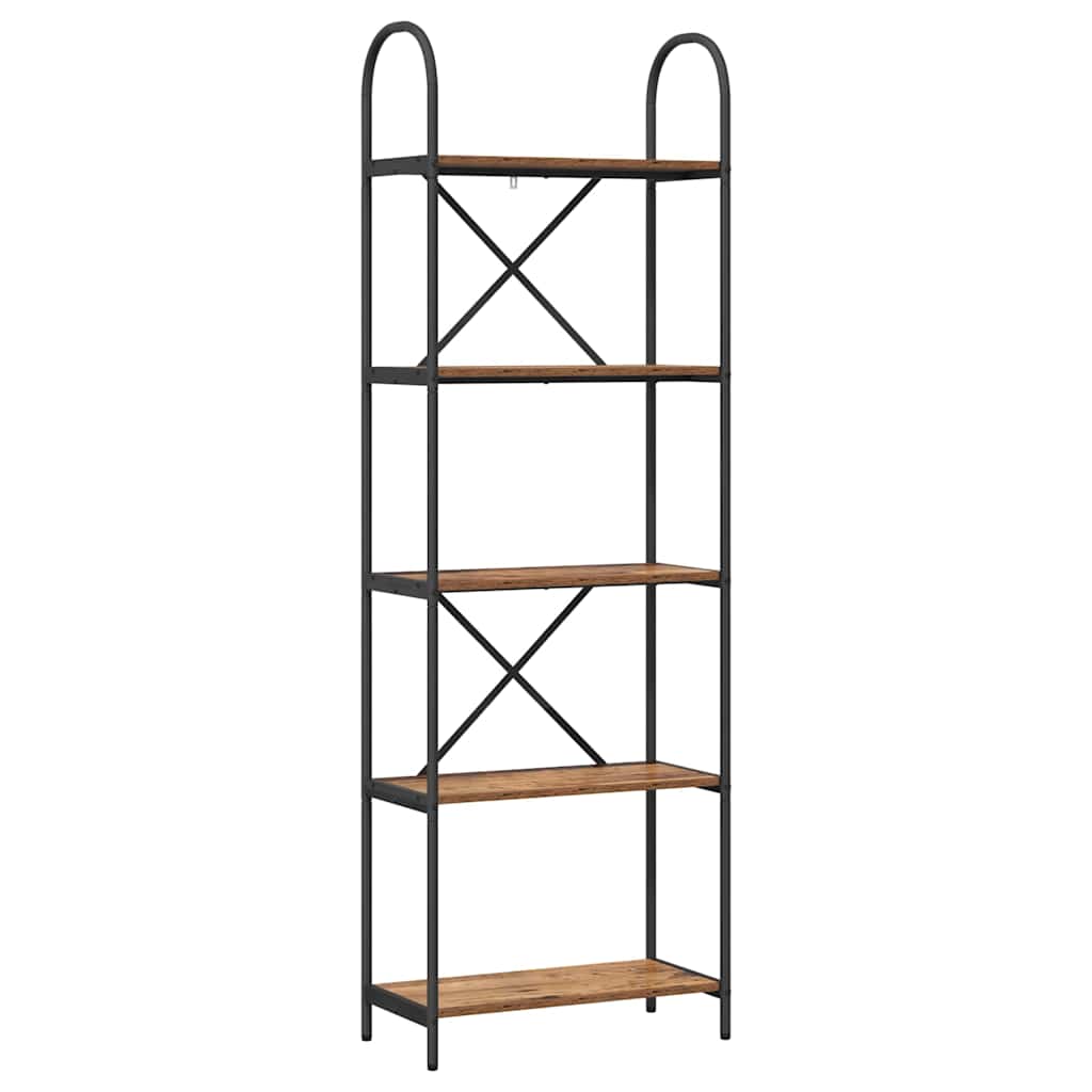 vidaXL Ράφι Βιβλίων Παλαιό ξύλο 60 x 30 x 183 εκ Επεξεργασμένο ξύλο