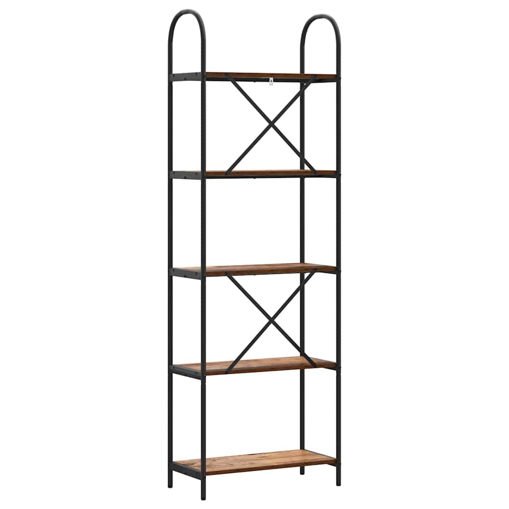 vidaXL Ράφι Βιβλίων Παλαιό ξύλο 60 x 30 x 183 εκ Επεξεργασμένο ξύλο