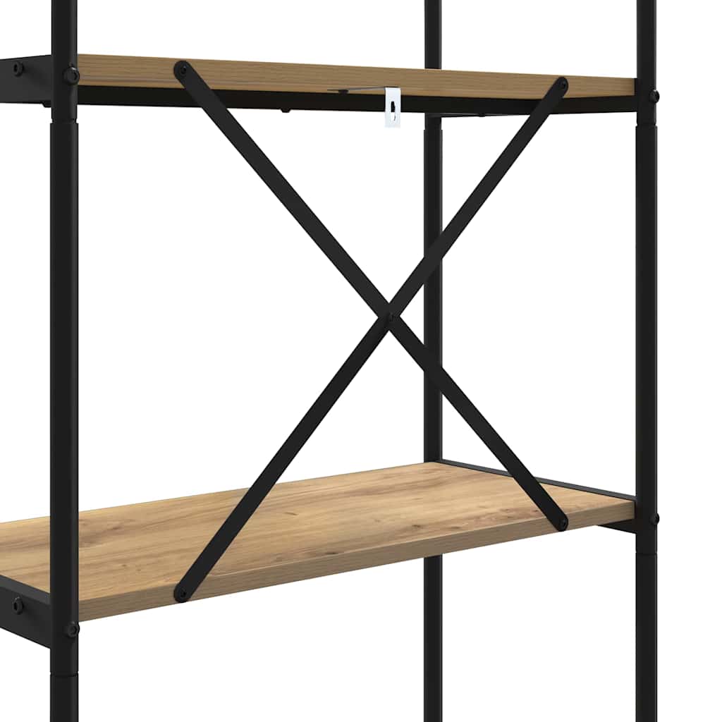 vidaXL Ράφι Βιβλίων artisan δρυς 60 x 30 x 183 εκ Επεξεργασμένο ξύλο