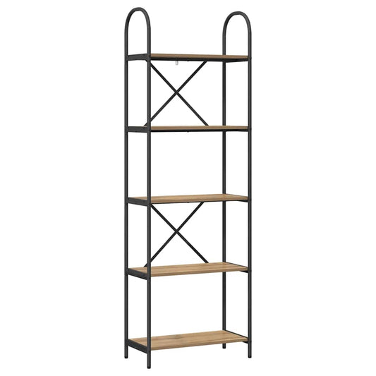 vidaXL Ράφι Βιβλίων artisan δρυς 60 x 30 x 183 εκ Επεξεργασμένο ξύλο