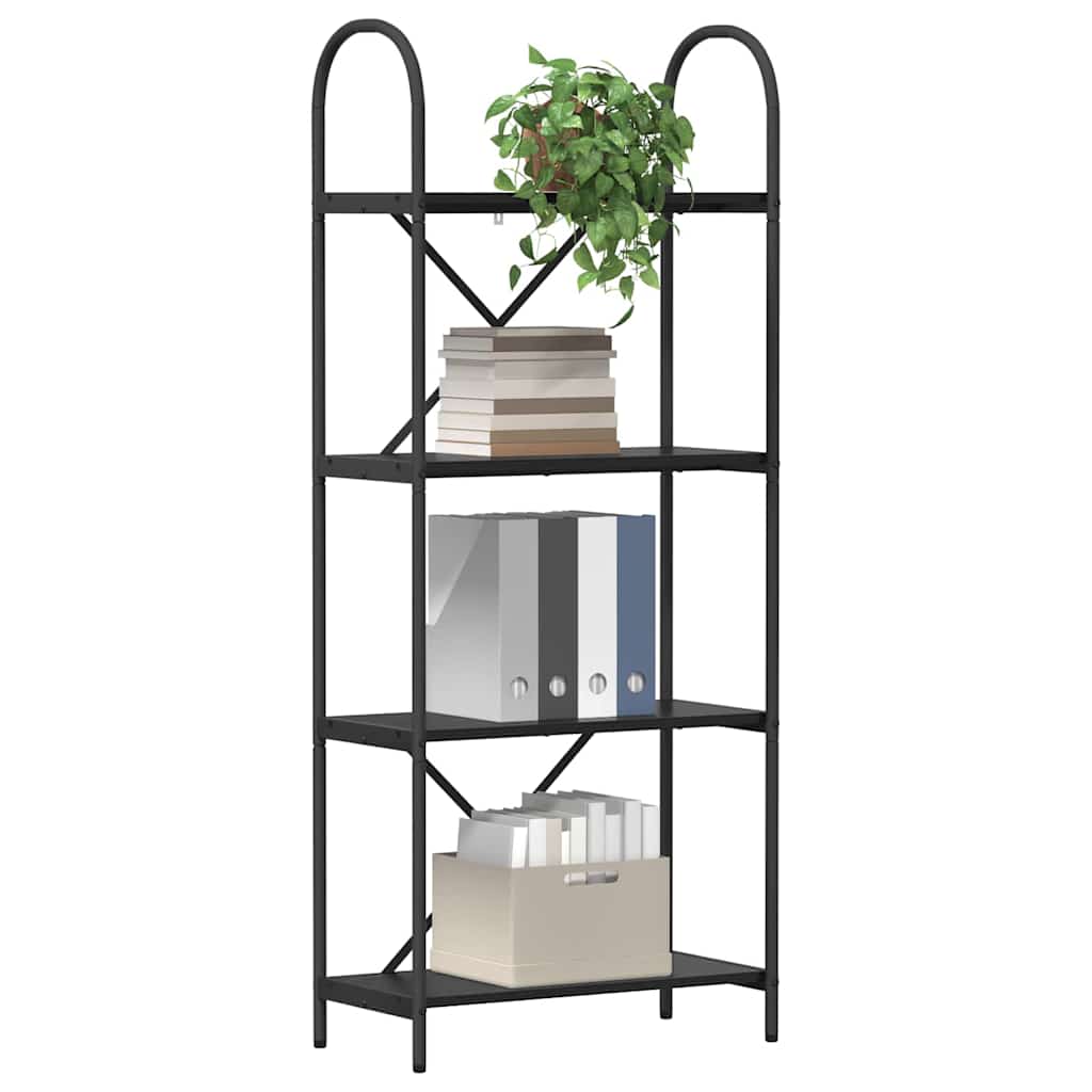 vidaXL Ράφι Βιβλίων Μαύρη δρυς 60 x 30 x 146 εκ Επεξεργασμένο ξύλο