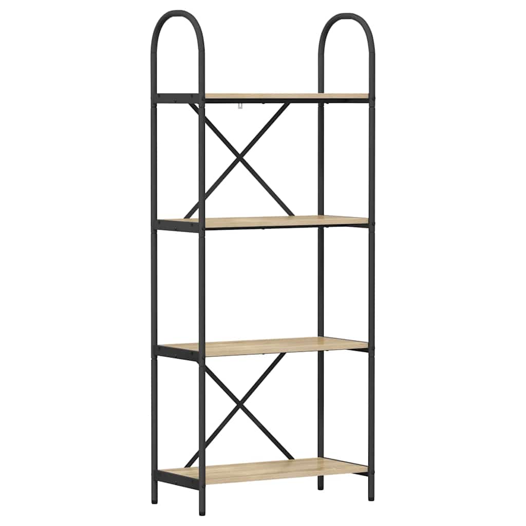 vidaXL Ράφι Βιβλίων Sonoma Δρυς 60 x 30 x 146 εκ Επεξεργασμένο ξύλο