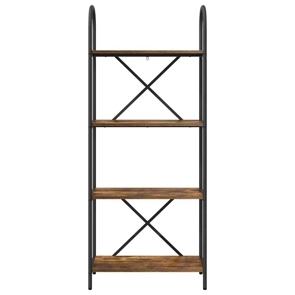 vidaXL Ράφι Βιβλίων Καπνιστή δρυς 60 x 30 x 146 εκ Επεξεργασμένο ξύλο