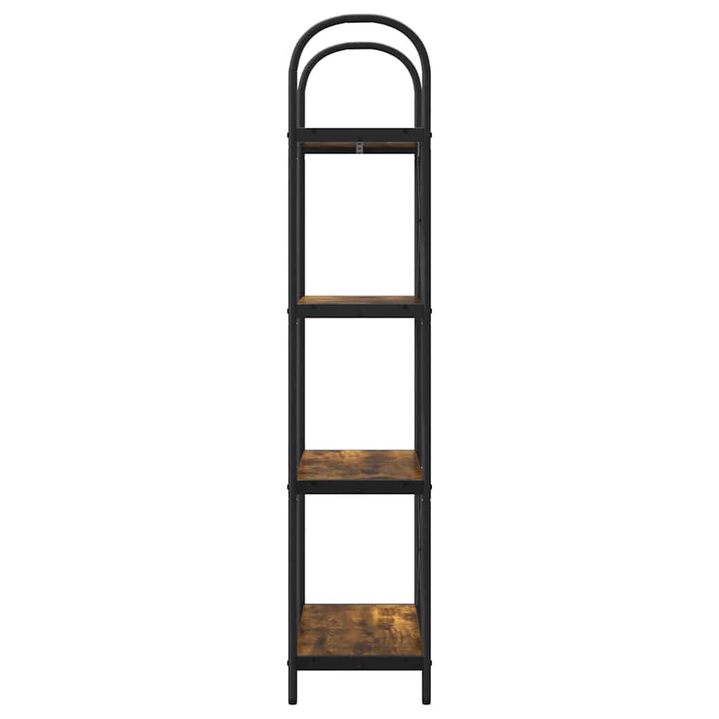 vidaXL Ράφι Βιβλίων Καπνιστή δρυς 60 x 30 x 146 εκ Επεξεργασμένο ξύλο