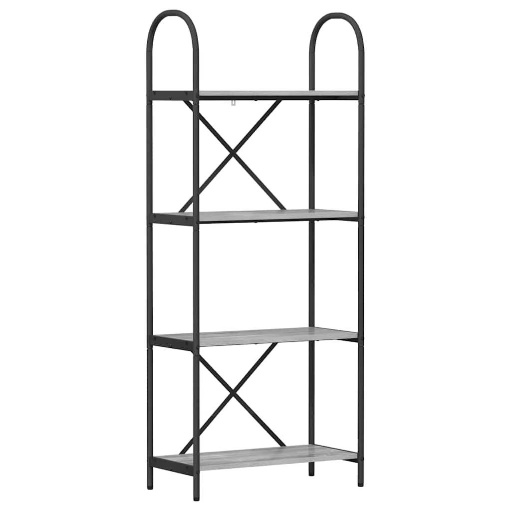 vidaXL Ράφι Βιβλίων Γκρι sonoma 60 x 30 x 146 εκ Επεξεργασμένο ξύλο