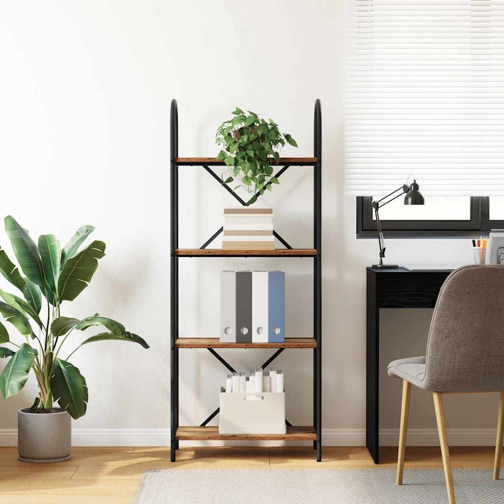 vidaXL Ράφι Βιβλίων Παλαιό ξύλο 60 x 30 x 146 εκ Επεξεργασμένο ξύλο