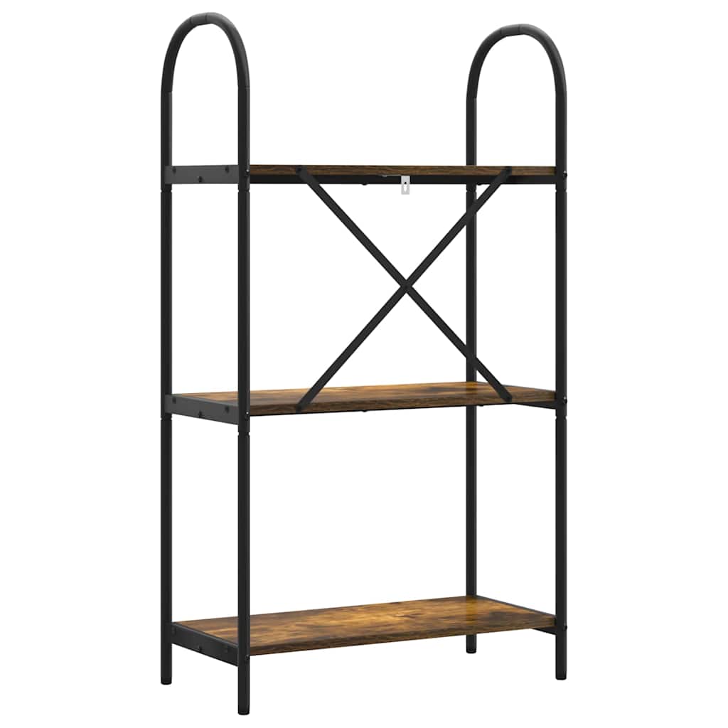 vidaXL Ράφι Βιβλίων Καπνιστή δρυς 60 x 30 x 109 εκ Επεξεργασμένο ξύλο