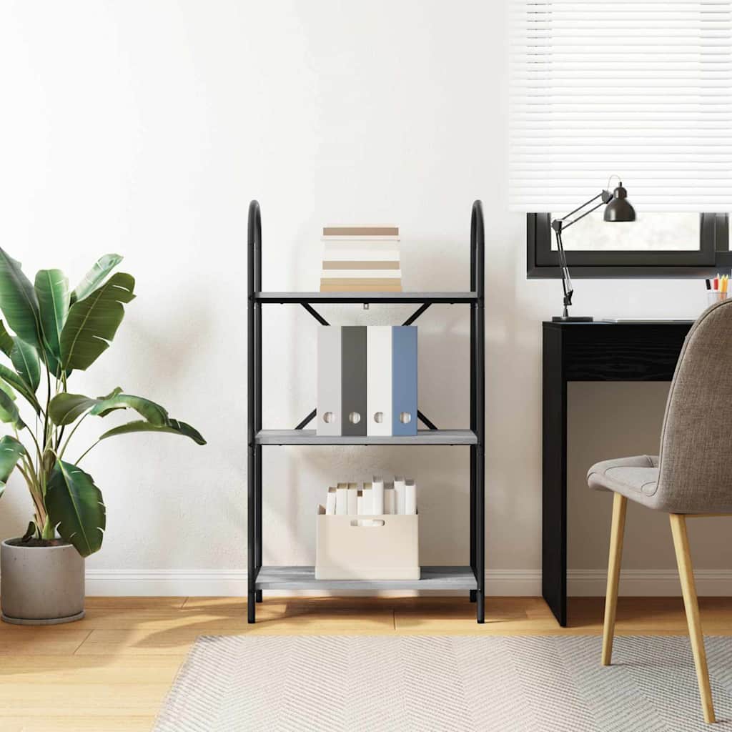 vidaXL Ράφι Βιβλίων Γκρι sonoma 60 x 30 x 109 εκ Επεξεργασμένο ξύλο