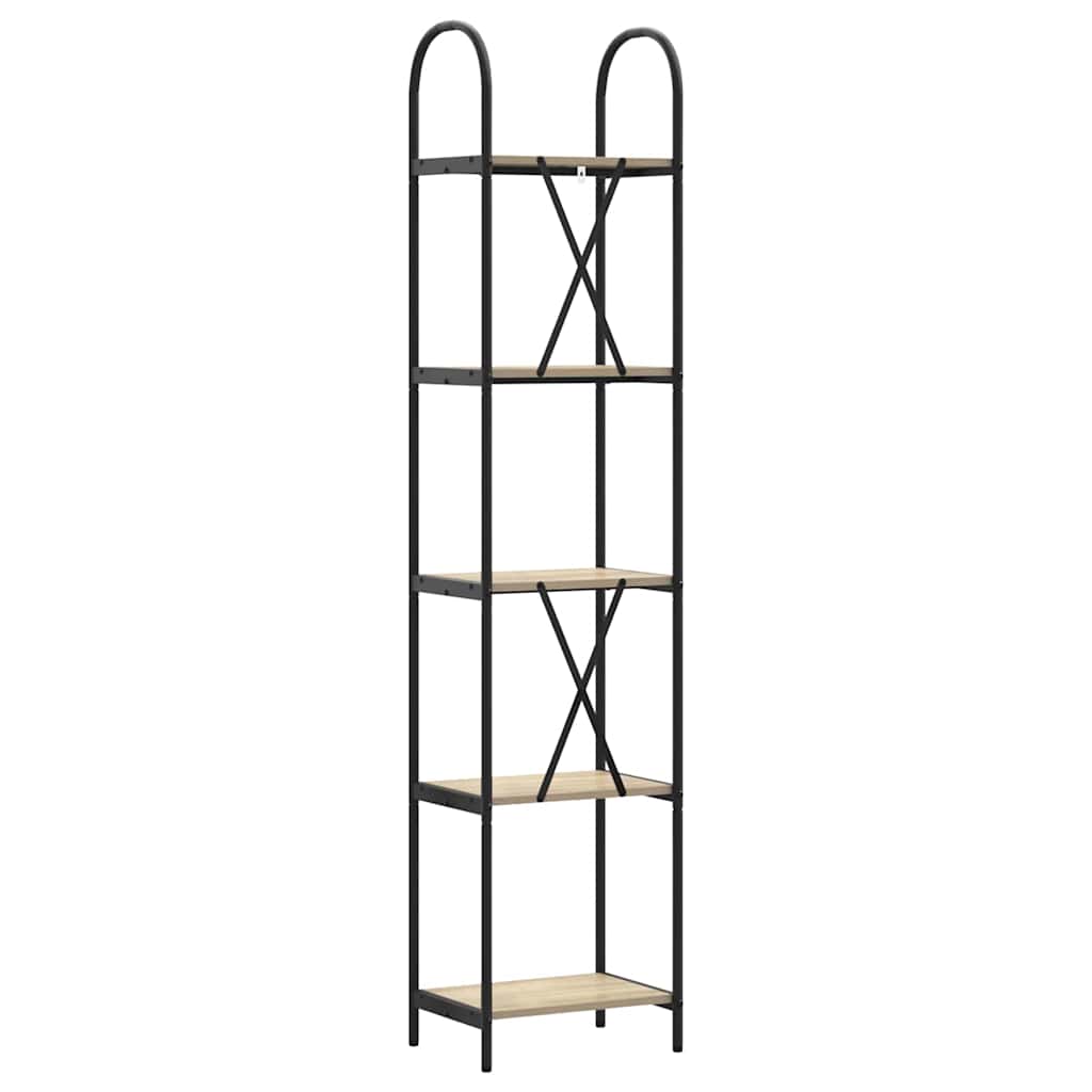 vidaXL Ράφι Βιβλίων Sonoma Δρυς 40 x 30 x 183 εκ Επεξεργασμένο ξύλο