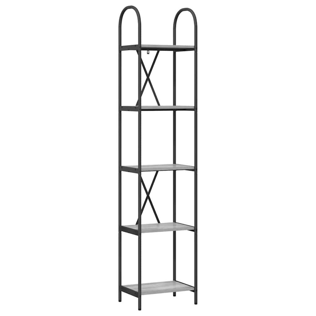 vidaXL Ράφι Βιβλίων Γκρι sonoma 40 x 30 x 183 εκ Επεξεργασμένο ξύλο