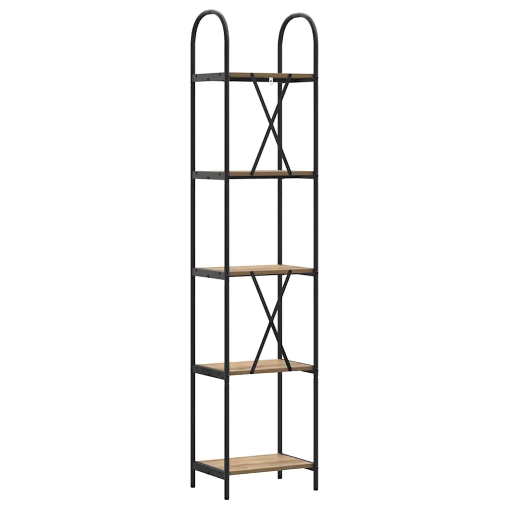 vidaXL Ράφι Βιβλίων artisan δρυς 40 x 30 x 183 εκ Επεξεργασμένο ξύλο