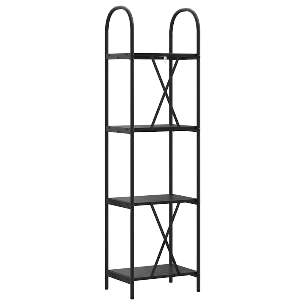 vidaXL Ράφι Βιβλίων Μαύρη δρυς 40 x 30 x 146 εκ Επεξεργασμένο ξύλο