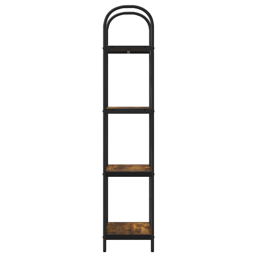 vidaXL Ράφι Βιβλίων Καπνιστή δρυς 40 x 30 x 146 εκ Επεξεργασμένο ξύλο