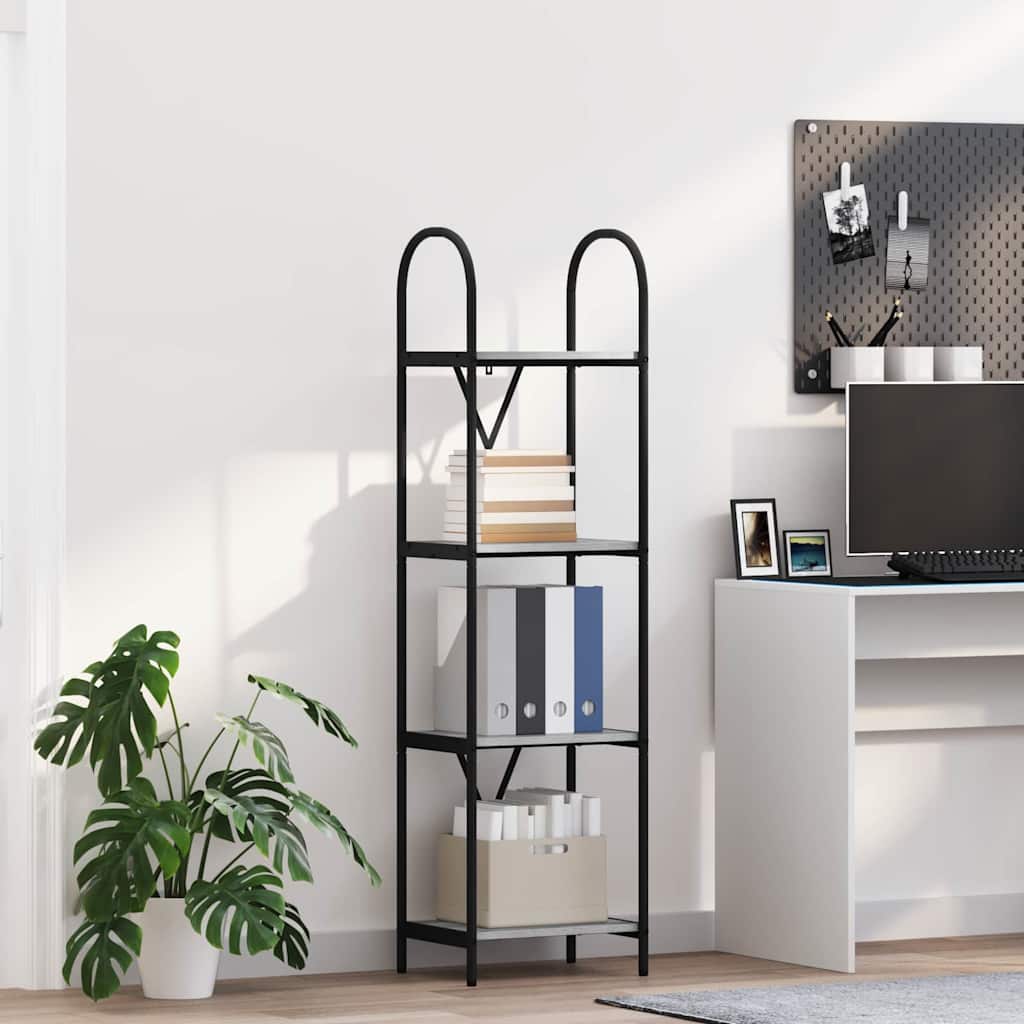 vidaXL Ράφι Βιβλίων Γκρι sonoma 40 x 30 x 146 εκ Επεξεργασμένο ξύλο