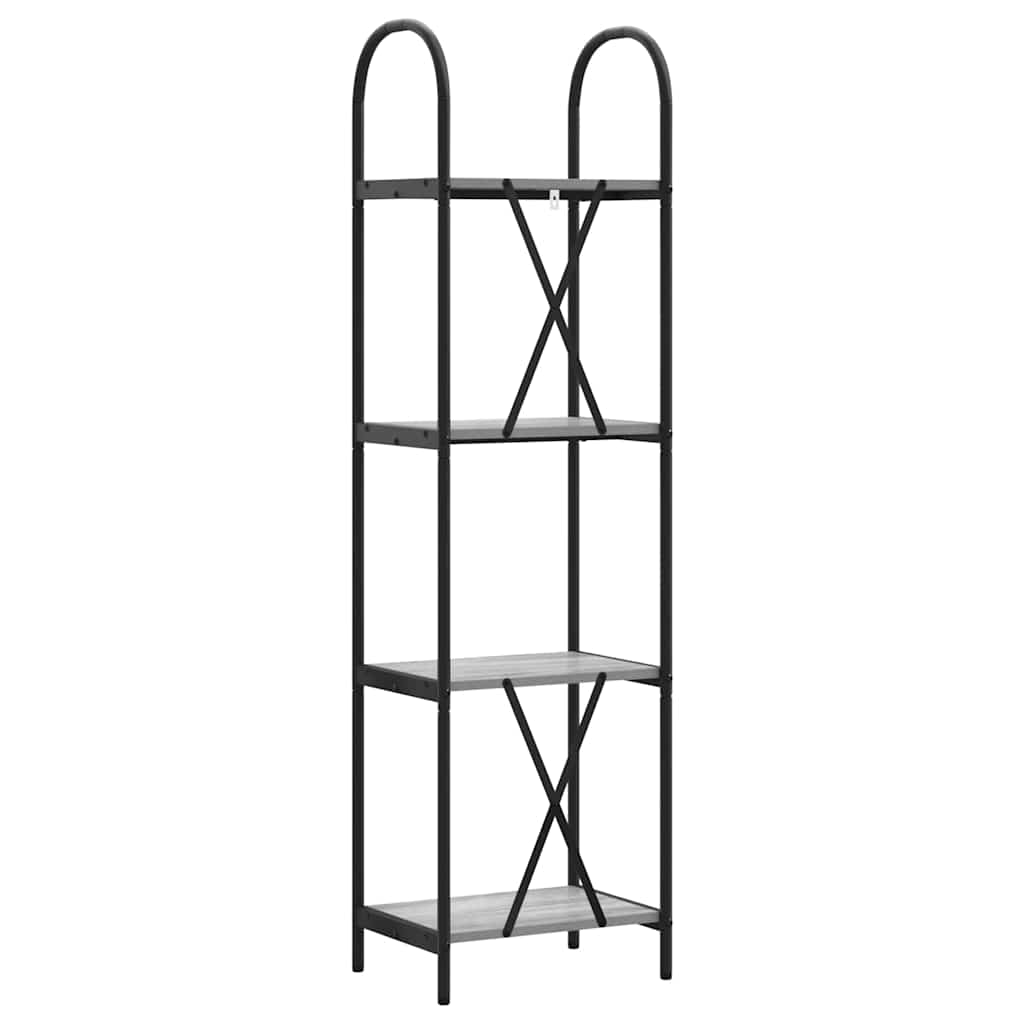 vidaXL Ράφι Βιβλίων Γκρι sonoma 40 x 30 x 146 εκ Επεξεργασμένο ξύλο