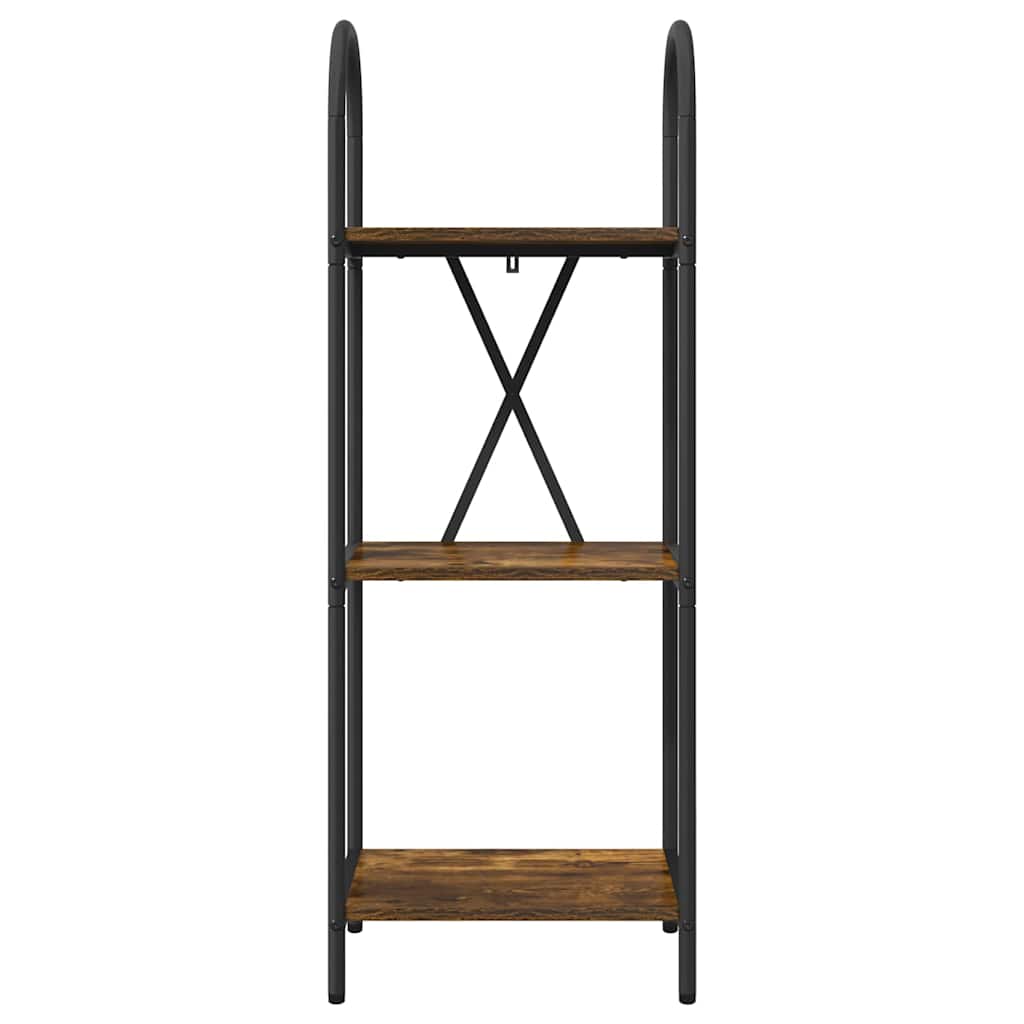 vidaXL Ράφι Βιβλίων Καπνιστή δρυς 40 x 30 x 109 εκ Επεξεργασμένο ξύλο