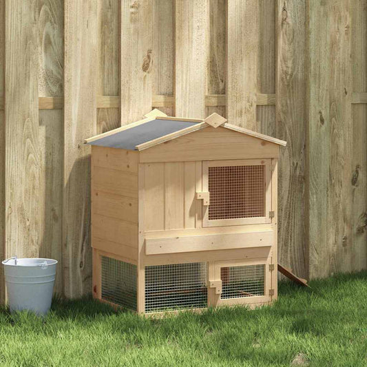 vidaXL Κοτέτσι Καφέ 75 x 60 x 89 εκ Μασίφ Ξύλο Πεύκου