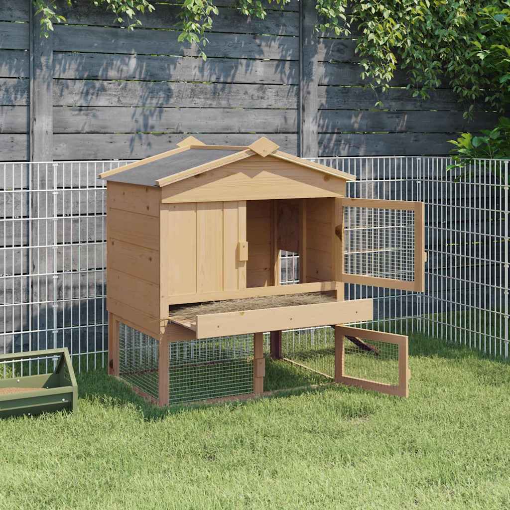 vidaXL Κοτέτσι Καφέ 75 x 60 x 89 εκ Μασίφ Ξύλο Πεύκου