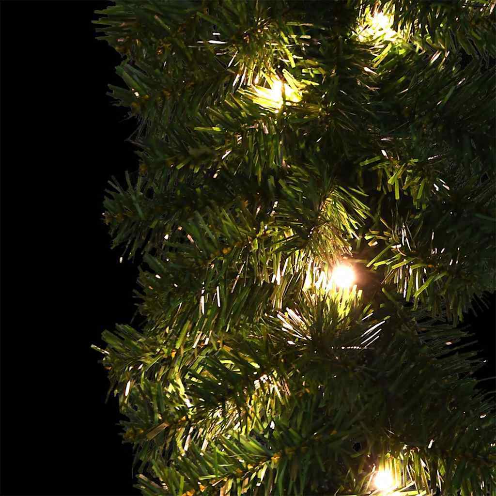 vidaXL Χριστουγεννιάτικη στεφάνη με 600 LED 2 pcs Πράσινο PVC