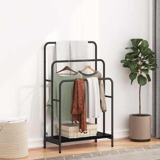 vidaXL Ράφι Ρούχων Μαύρη δρυς 60 x 30 x 100.5 εκ Επεξεργασμένο ξύλο