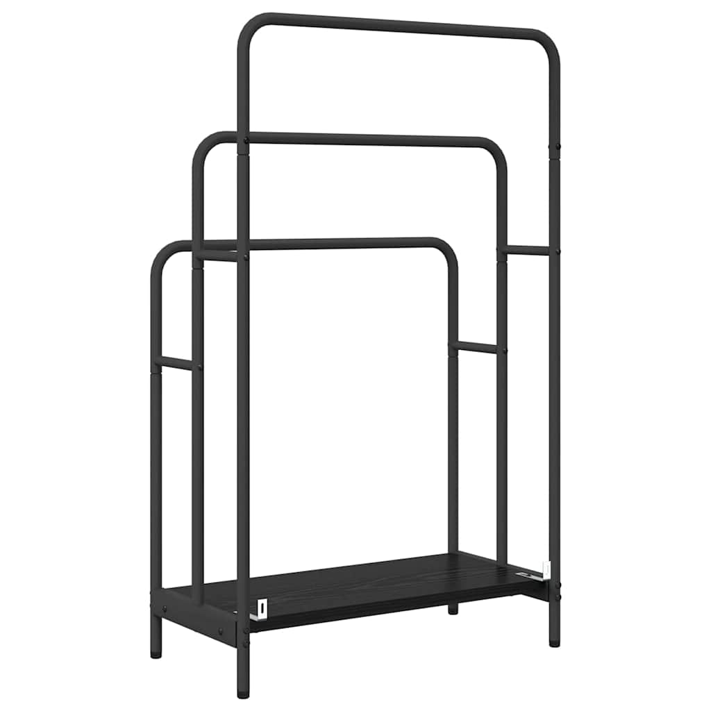 vidaXL Ράφι Ρούχων Μαύρη δρυς 60 x 30 x 100.5 εκ Επεξεργασμένο ξύλο