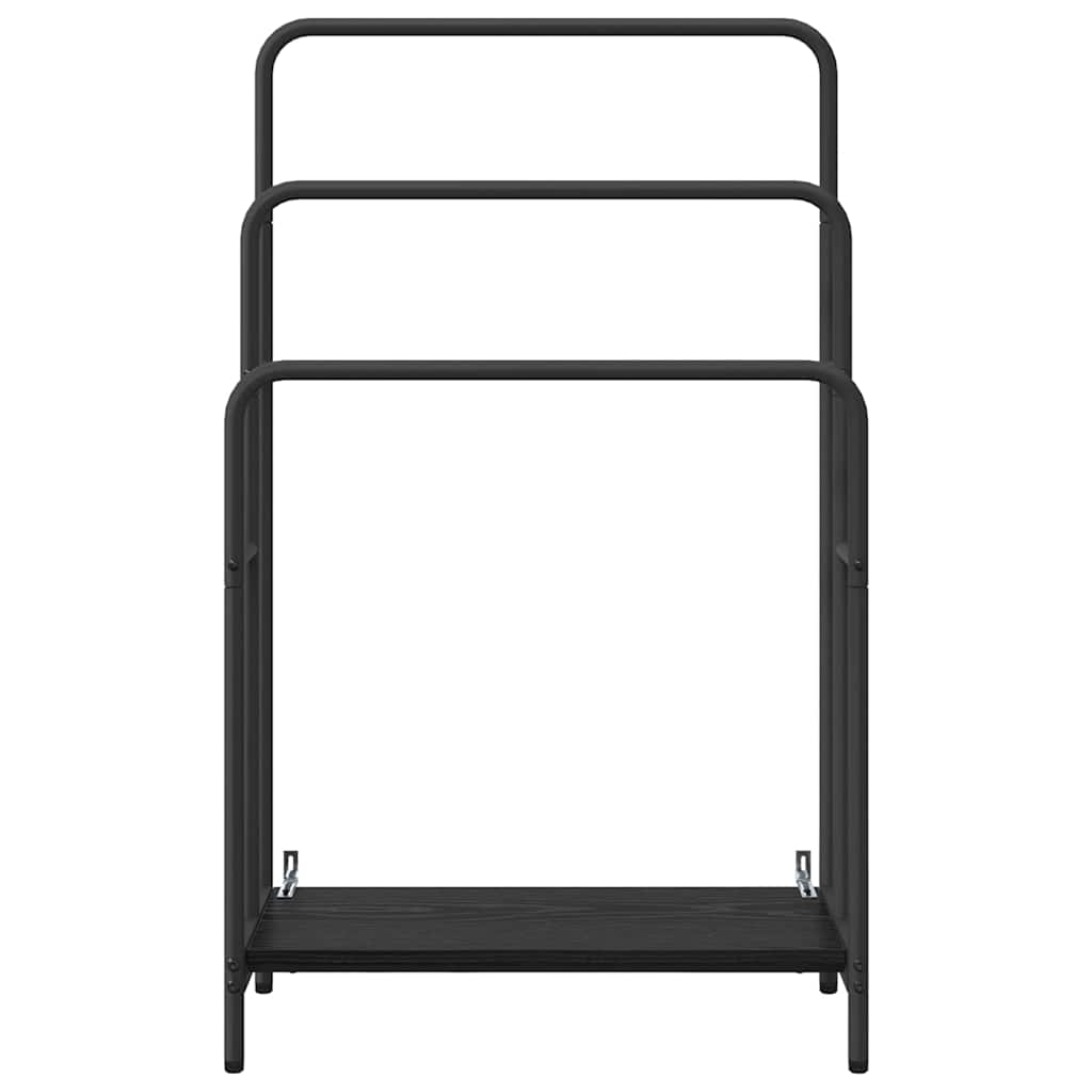 vidaXL Ράφι Ρούχων Μαύρη δρυς 60 x 30 x 100.5 εκ Επεξεργασμένο ξύλο