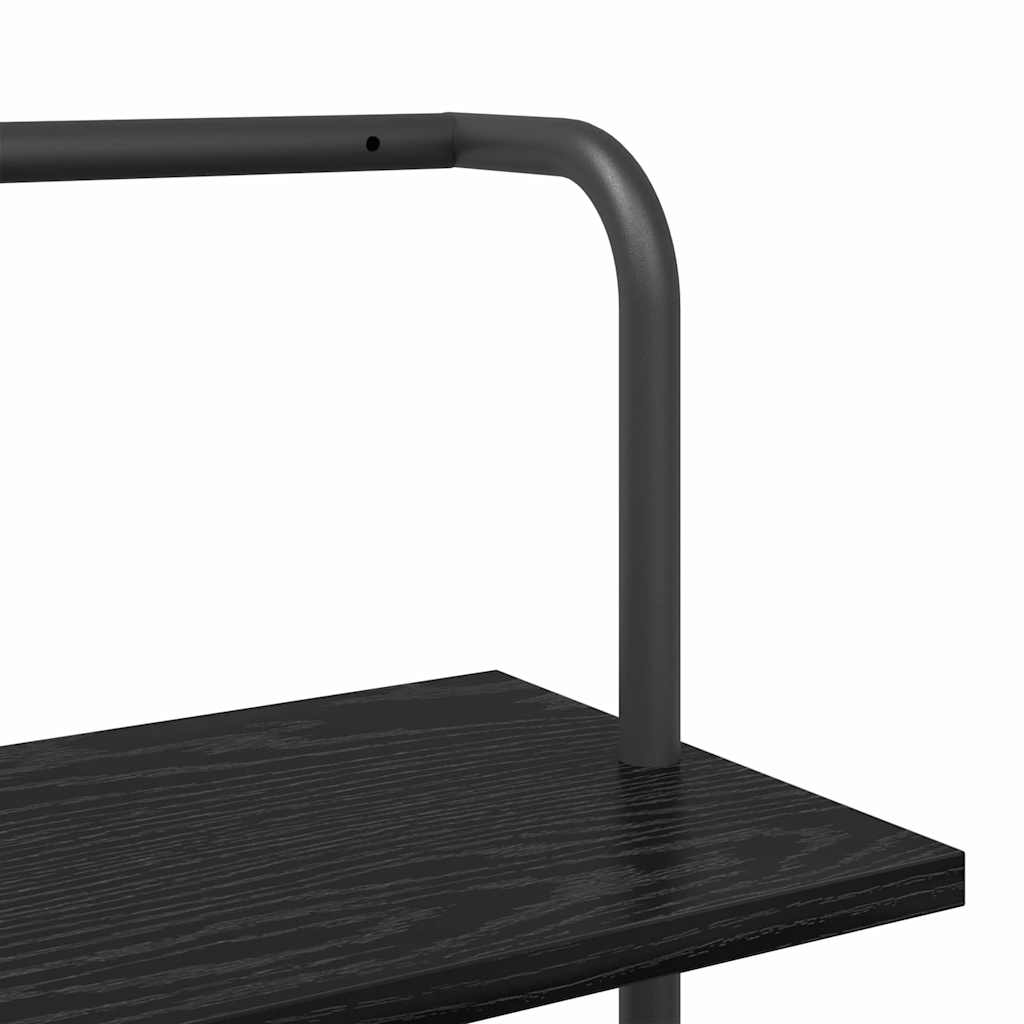 vidaXL Ράφι Βιβλίων Μαύρη δρυς 60 x 24 x 168 εκ. Επεξεργασμένο ξύλο