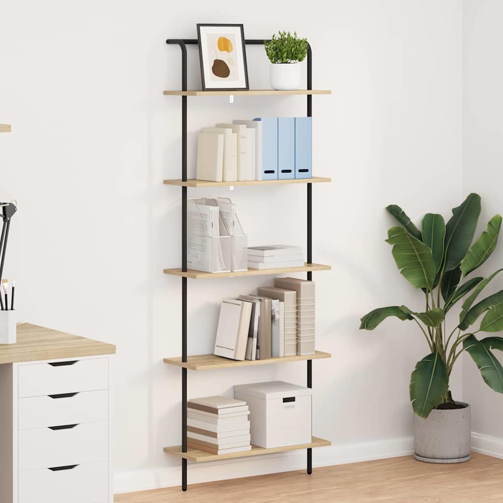 vidaXL Ράφι Βιβλίων Sonoma Δρυς 60 x 24 x 168 εκ. Επεξεργασμένο ξύλο