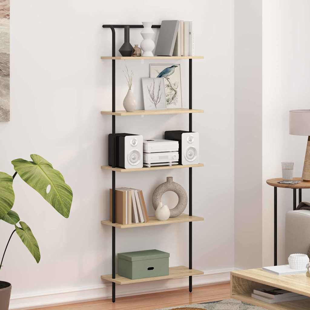 vidaXL Ράφι Βιβλίων Sonoma Δρυς 60 x 24 x 168 εκ. Επεξεργασμένο ξύλο