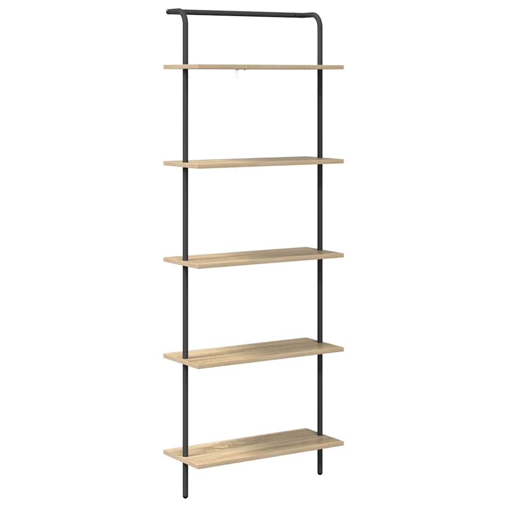 vidaXL Ράφι Βιβλίων Sonoma Δρυς 60 x 24 x 168 εκ. Επεξεργασμένο ξύλο