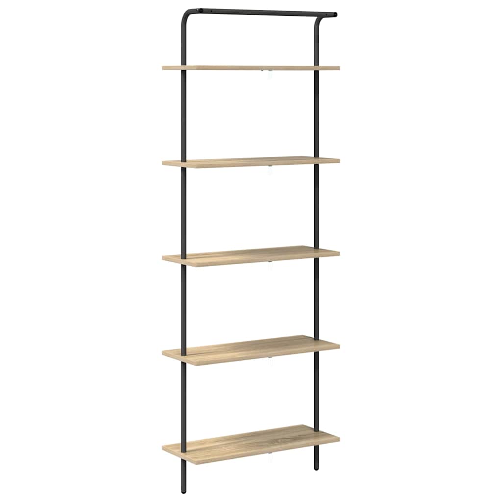 vidaXL Ράφι Βιβλίων Sonoma Δρυς 60 x 24 x 168 εκ. Επεξεργασμένο ξύλο