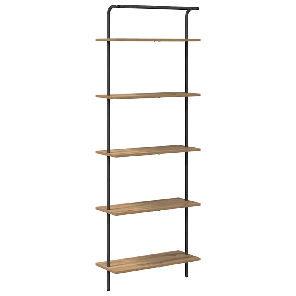 vidaXL Ράφι Βιβλίων artisan δρυς 60 x 24 x 168 εκ. Επεξεργασμένο ξύλο