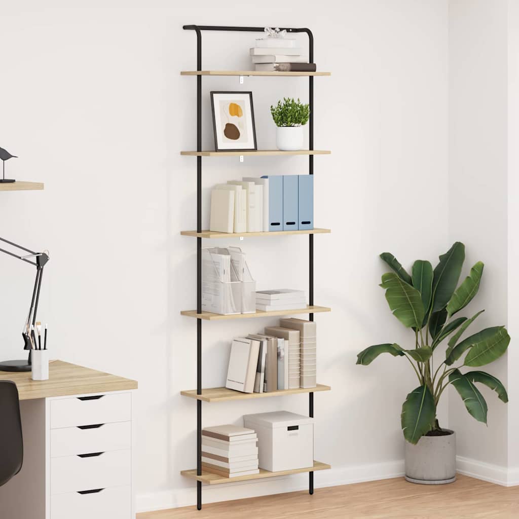 vidaXL Ράφι Βιβλίων Sonoma Δρυς 60 x 24 x 203 εκ Επεξεργασμένο ξύλο