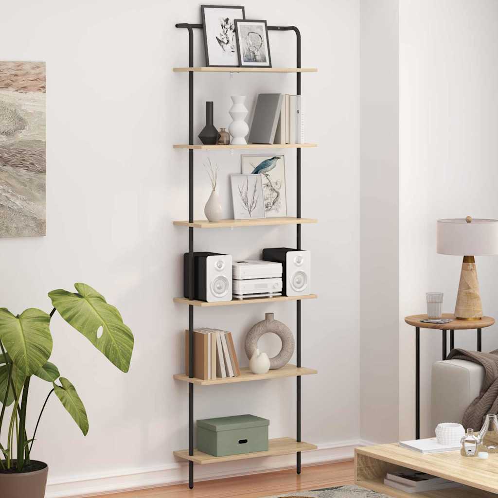 vidaXL Ράφι Βιβλίων Sonoma Δρυς 60 x 24 x 203 εκ Επεξεργασμένο ξύλο