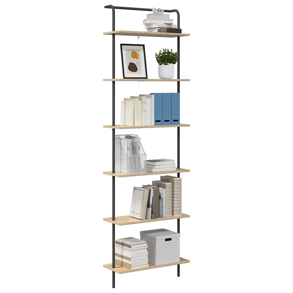 vidaXL Ράφι Βιβλίων Sonoma Δρυς 60 x 24 x 203 εκ Επεξεργασμένο ξύλο