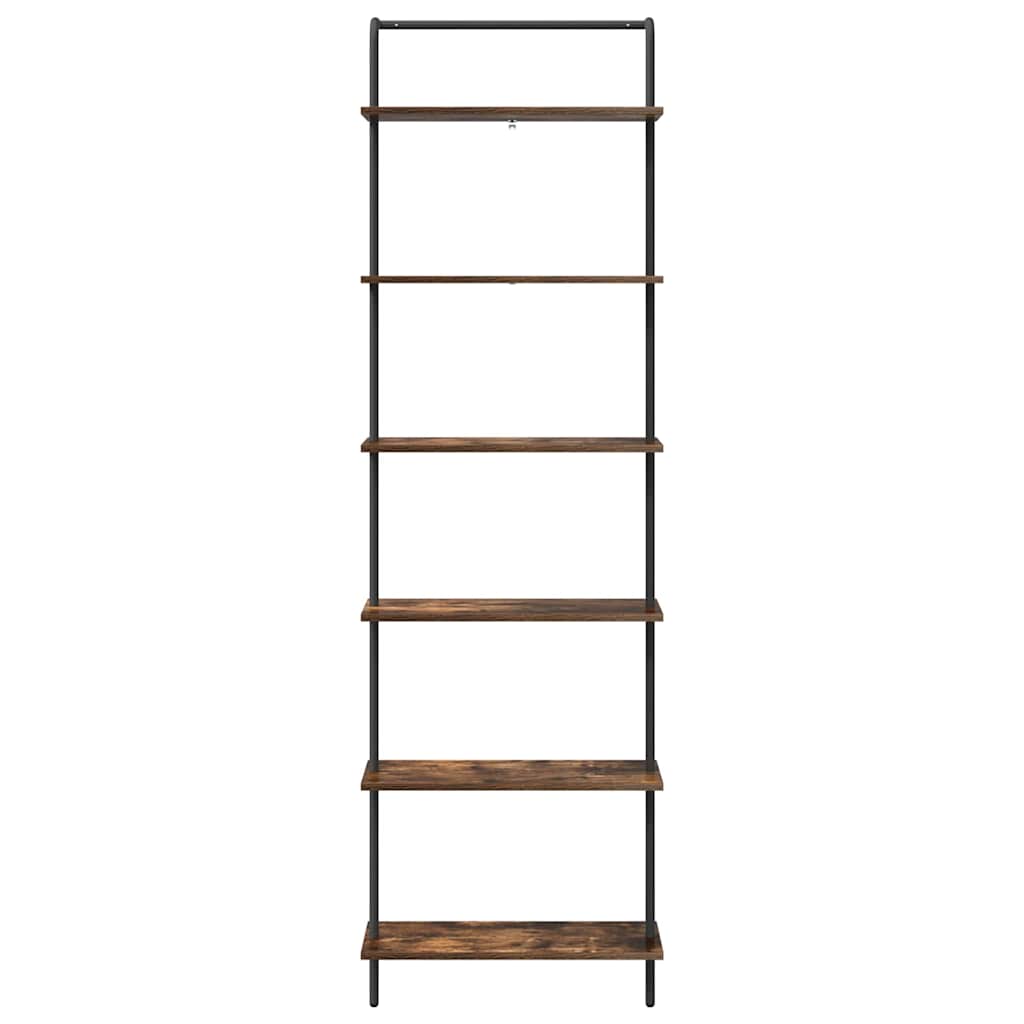 vidaXL Ράφι Βιβλίων Καπνιστή δρυς 60 x 24 x 203 εκ Επεξεργασμένο ξύλο