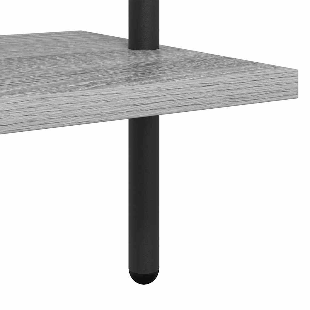 vidaXL Ράφι Βιβλίων Γκρίζο Σονομα 60 x 24 x 203 εκ Επεξεργασμένο ξύλο