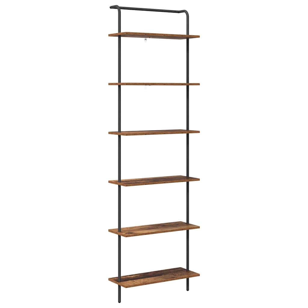 vidaXL Ράφι Βιβλίων Παλαιό ξύλο 60 x 24 x 203 εκ Επεξεργασμένο ξύλο