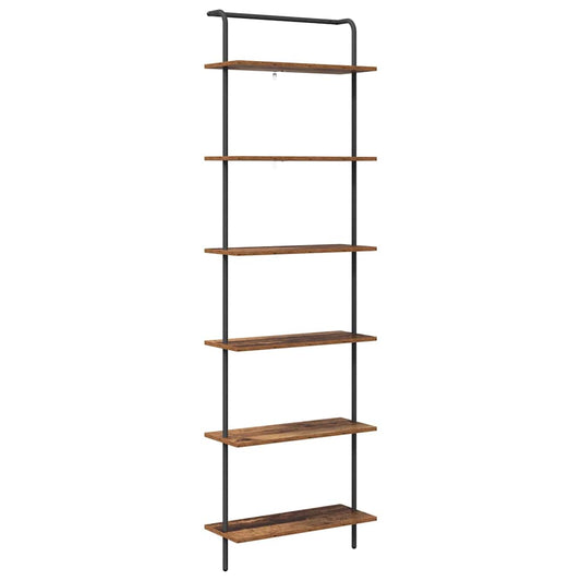 vidaXL Ράφι Βιβλίων Παλαιό ξύλο 60 x 24 x 203 εκ Επεξεργασμένο ξύλο