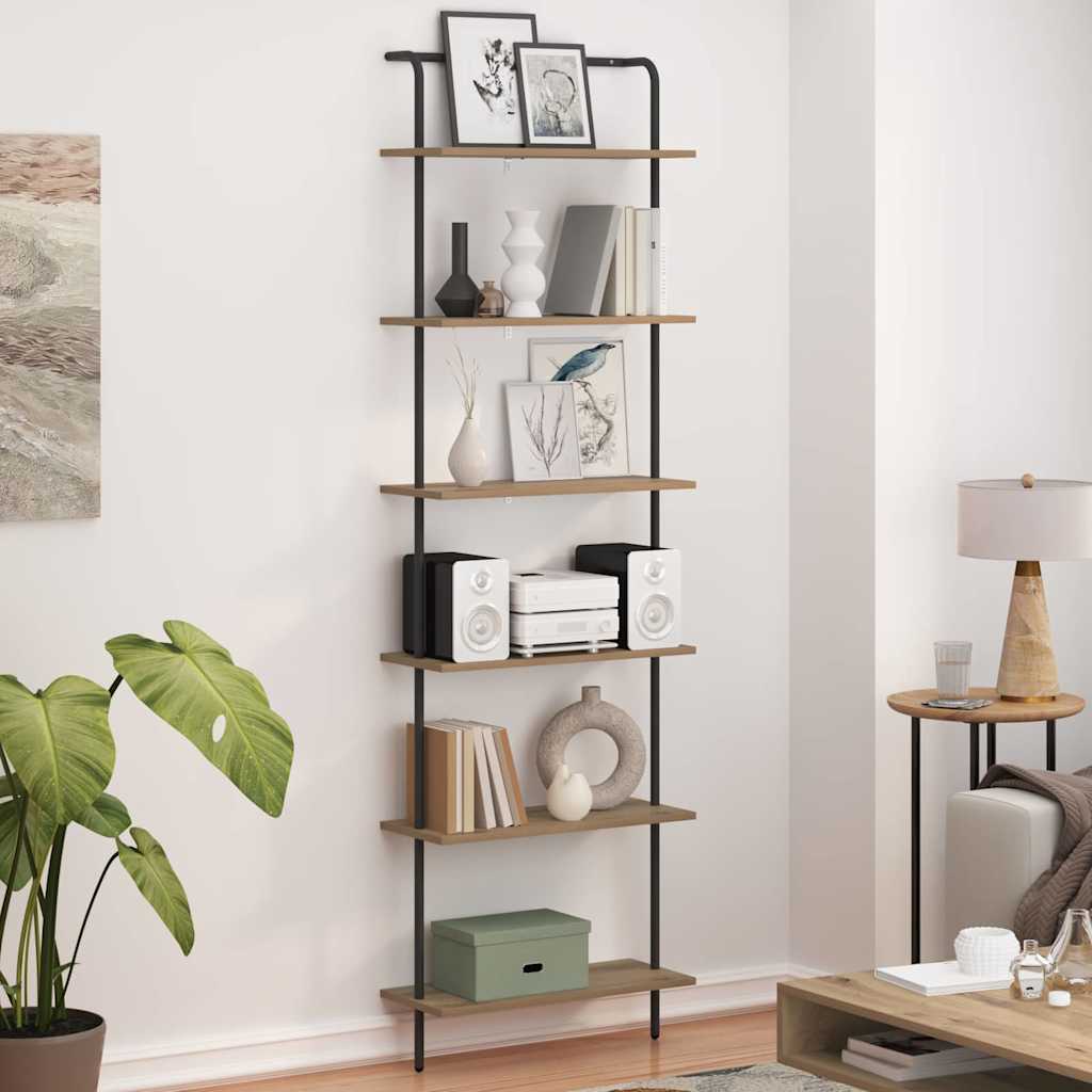 vidaXL Ράφι Βιβλίων artisan δρυς 60 x 24 x 203 εκ Επεξεργασμένο ξύλο