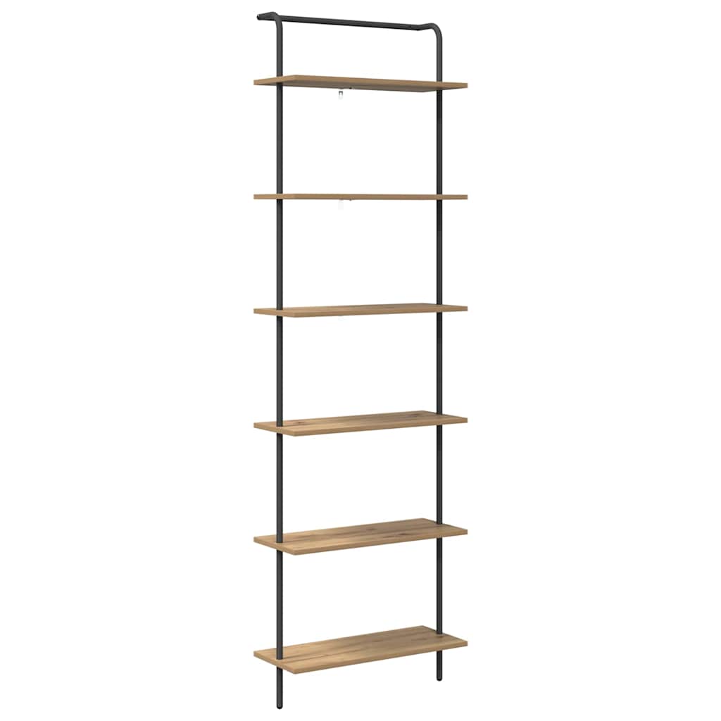 vidaXL Ράφι Βιβλίων artisan δρυς 60 x 24 x 203 εκ Επεξεργασμένο ξύλο