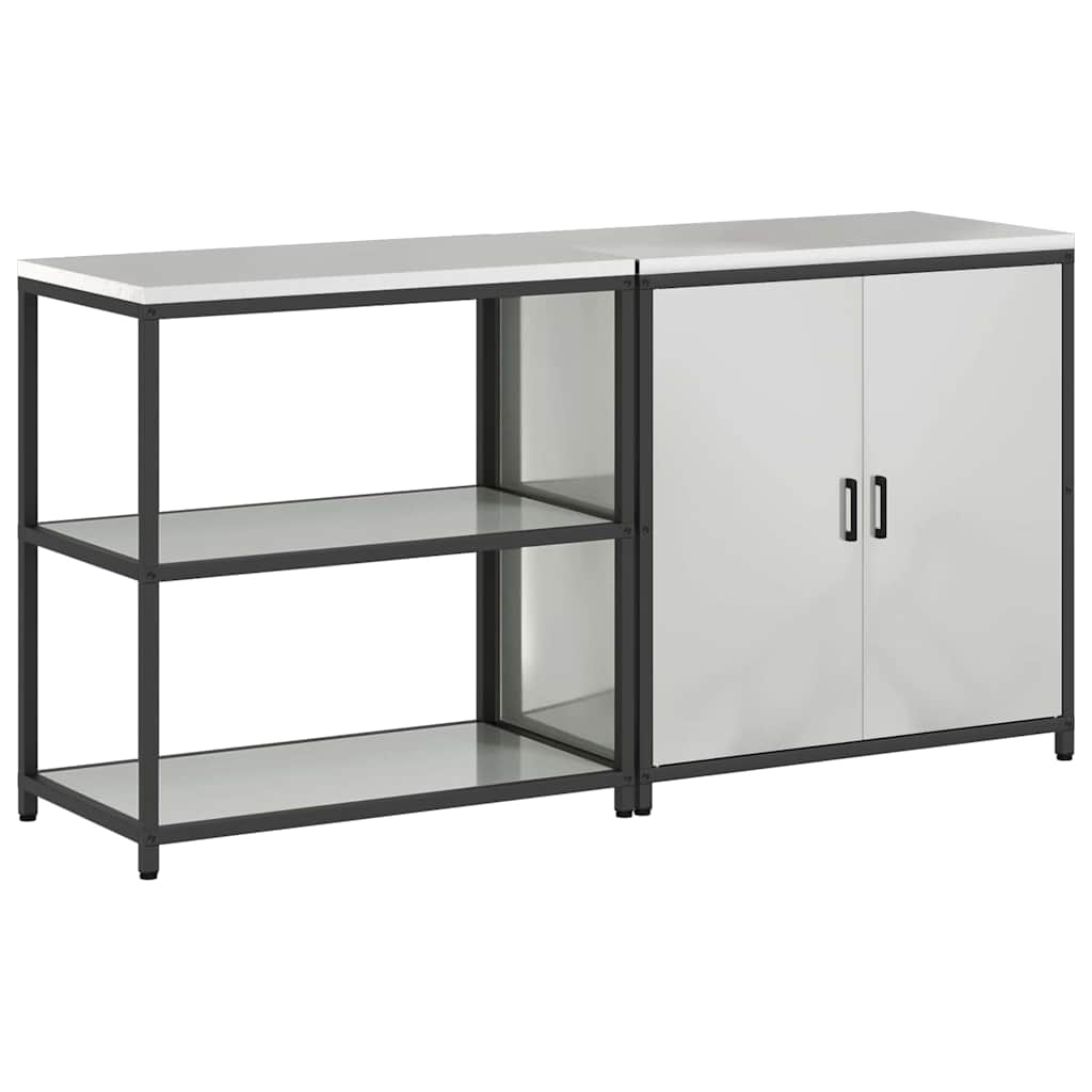 vidaXL Σετ Αποθήκευσης Κουζίνας 2 pcs Ασημί Επικαλυμμένος Χάλυβας