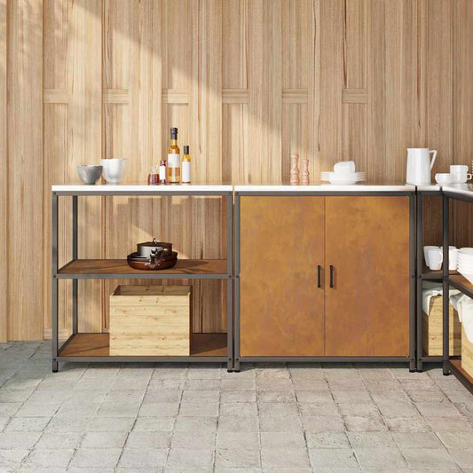 vidaXL Σετ Αποθήκευσης Κουζίνας 2 pcs Σκ rusty 150 x 50 x 92 εκ.